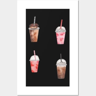 Milkshake - coffee set Posters and Art